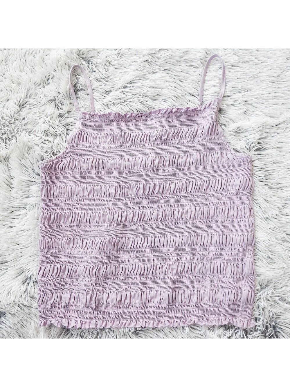 H&M Lavender Smocked Camisole